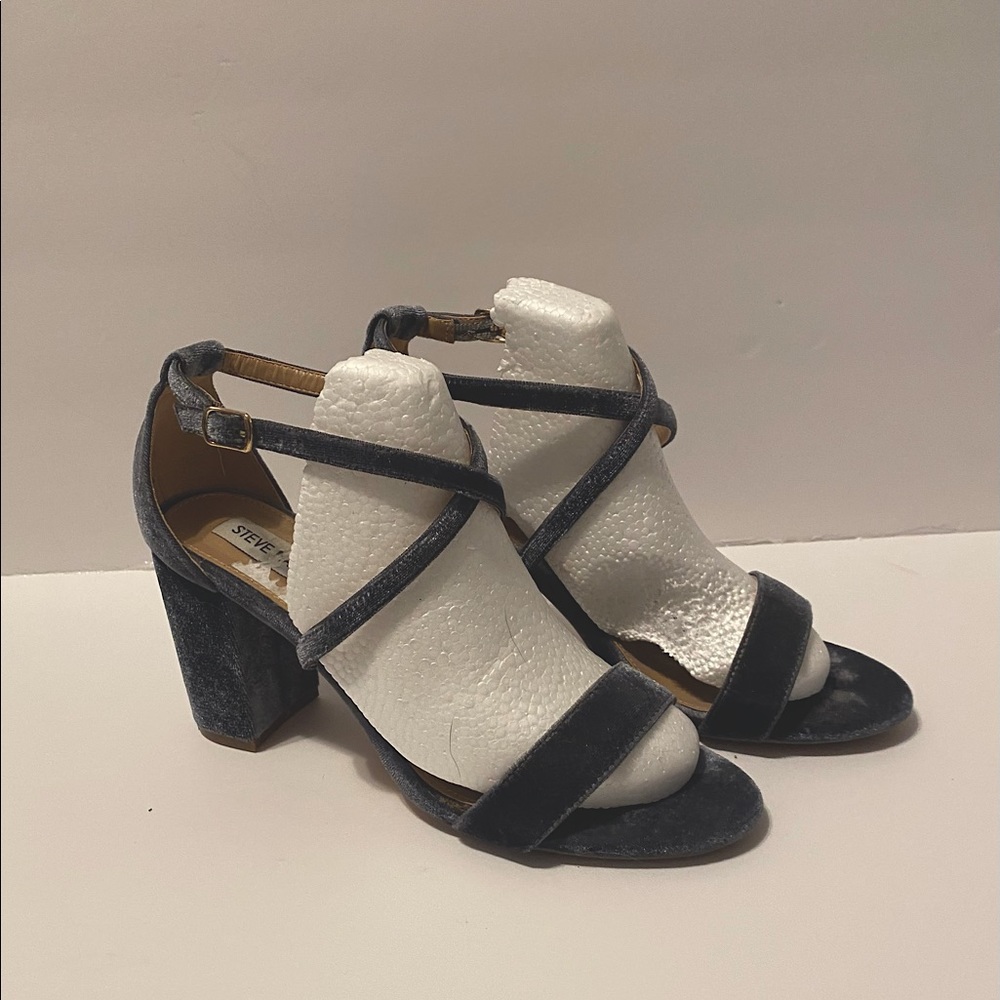 Steve Madden Block Heels, Velvet, Size 9